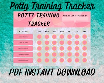 Potty Training Tracker/Potty Training Chart/Printable for Girls