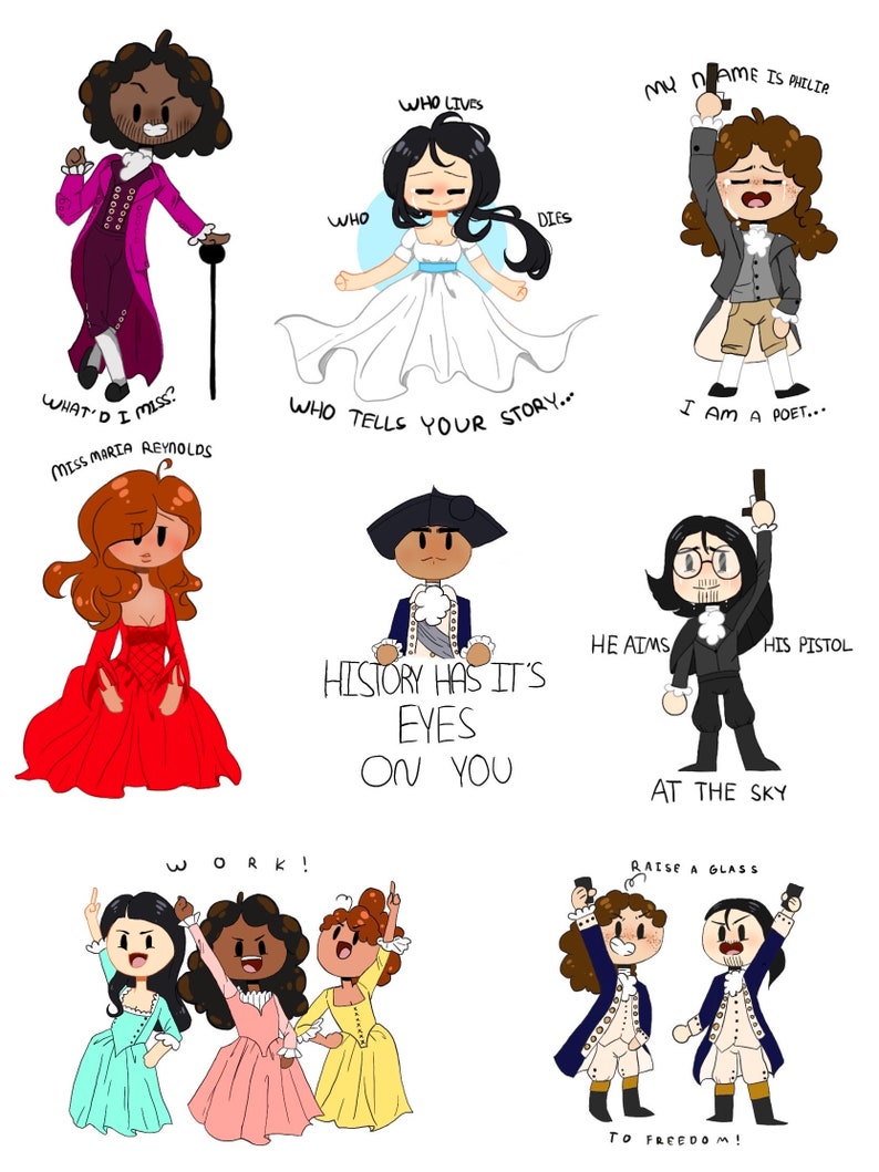 Hamilton Sticker Set COMPLETE BUNDLE Etsy