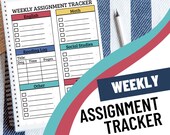 Student Planner Printable | Student Assignment Tracker