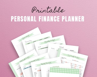 Personal Finance Planner, Budget Planner Printable, Instant Download, US Letter, A4, A5