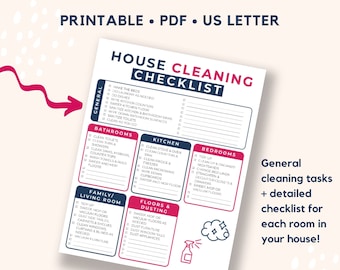 Happy Planner Cleaning Schedule Planner Printable Happy - Etsy