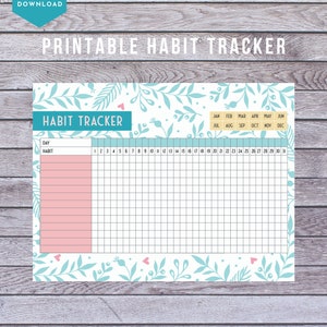 Habit Tracker Printable | Cute Habit Tracker - Etsy