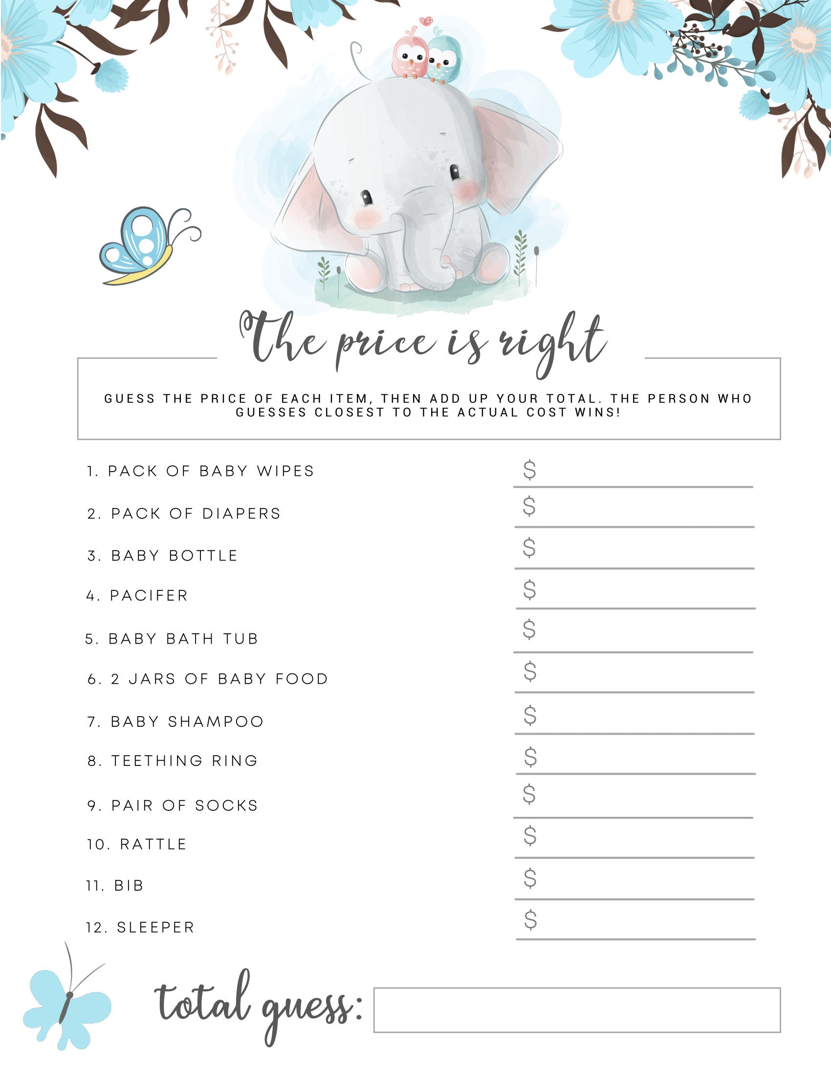 Baby Shower Games | Printable Bundle - Etsy