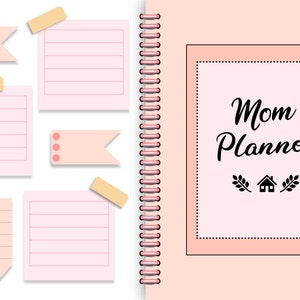 Undated Digital Mom Planner Digital Stickers Digital Home Management Binder Goodnotes Planner Notability Planner image 3