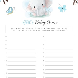 Baby Shower Games | Printable Bundle - Etsy