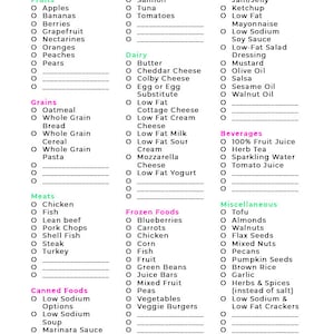 grocery list grocery list printable master grocery list etsy