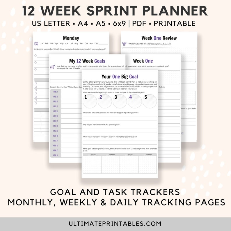 12 Week Year Worksheets