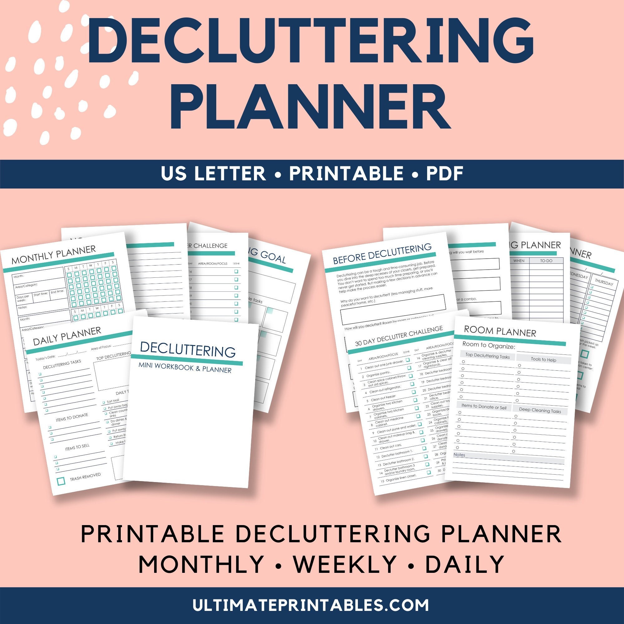 Declutter Printable • Decluttering Planner • Declutter Checklist ...