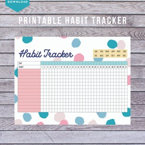 Habit Tracker Printable | Cute Habit Tracker - Etsy