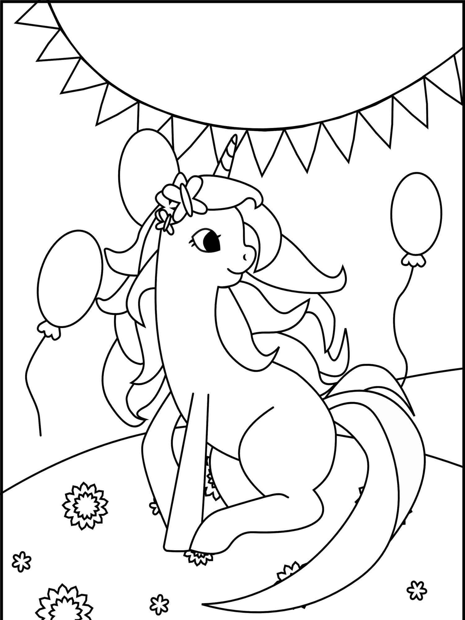 Set 1 10 Unicorn Coloring Pages Printable Unicorn Birthday Unicorn ...