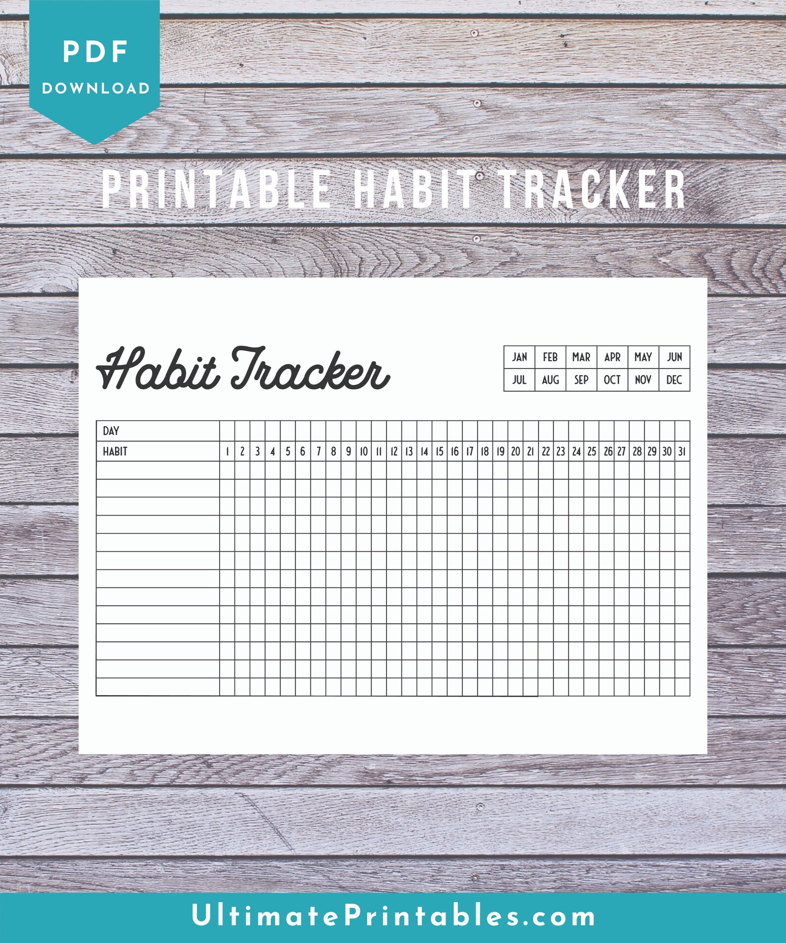 Habit Tracker Printable | Cute Habit Tracker - Etsy