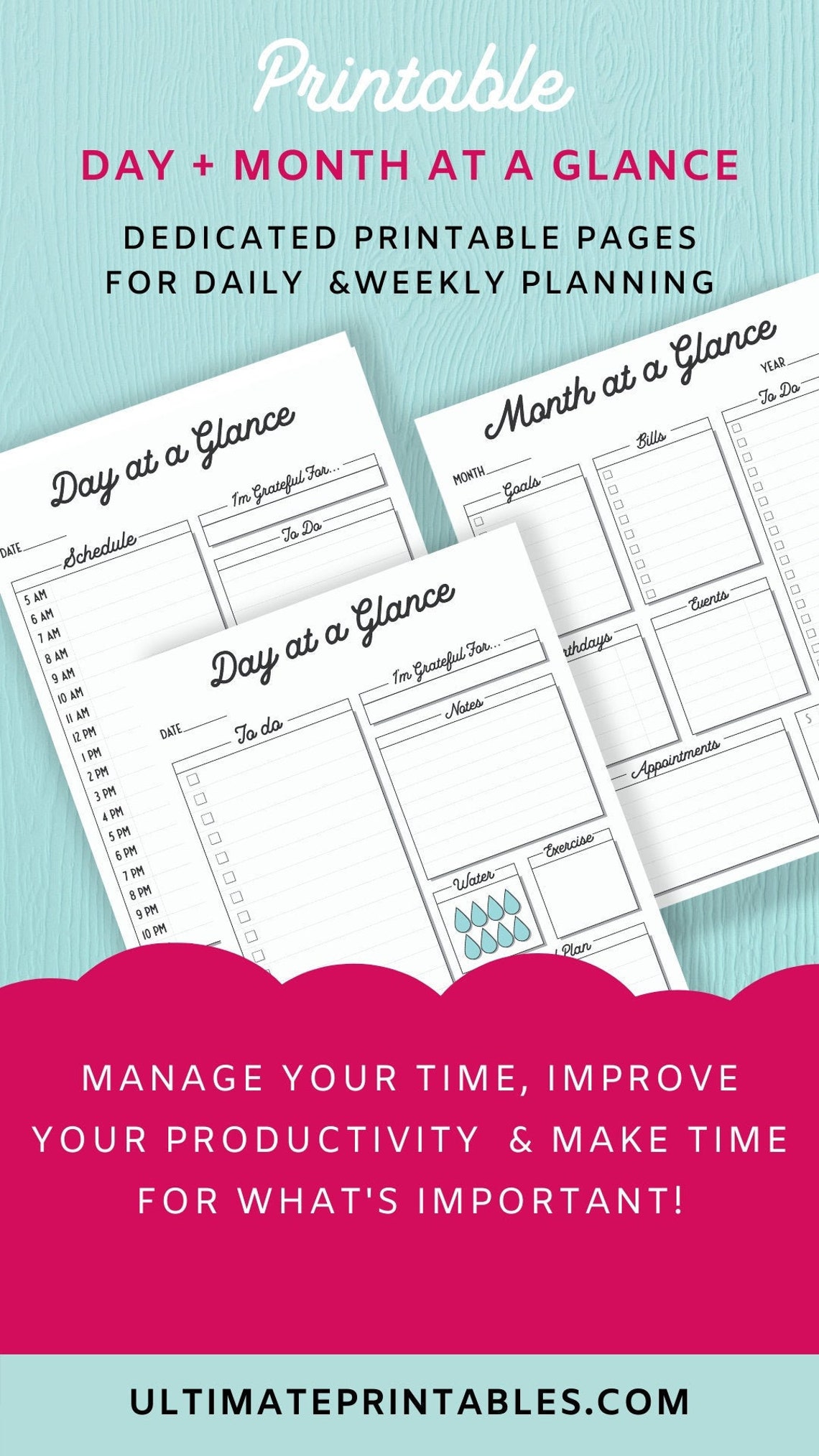 Month At A Glance Day At A Glance Printable Planner Pages Etsy month-at-a-glance-day-at-a-glance-printable-planner-pages-etsy