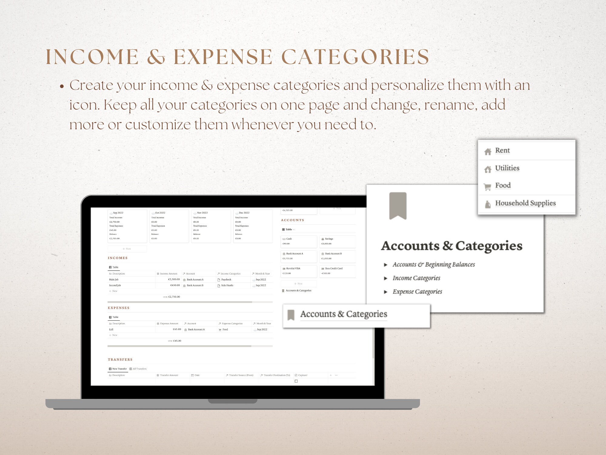 Notion Template Finance Planner Finance Tracker Personal - Etsy