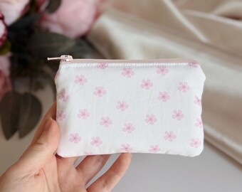 Handmade Mini Sakura Cotton Clutch – Floral Coin Purse
