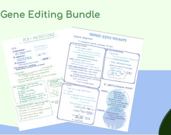 Gene Editing & Gene Therapy Study Notes/Note Set —  Biology, Pre-Med, Med School, Nursing School