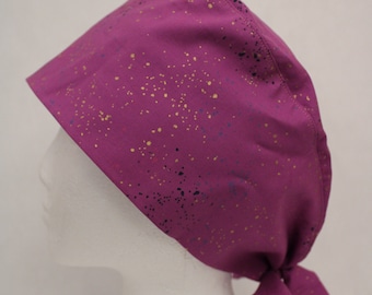 Scrub Cap, Unisex Surgical Scrub Cap With Button, Nurse Scrub, Doctor Scup, Dental Scrub Hat, Surgical cap, Scrub cap, scrub hat, speckles