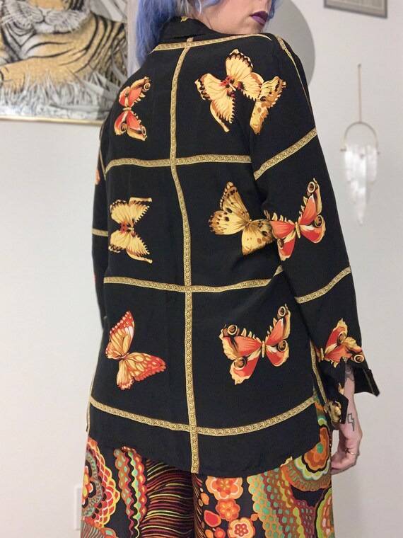 Butterfly silk blouse - image 2