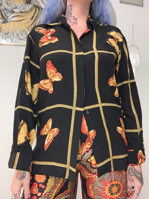 Butterfly silk blouse - image 1