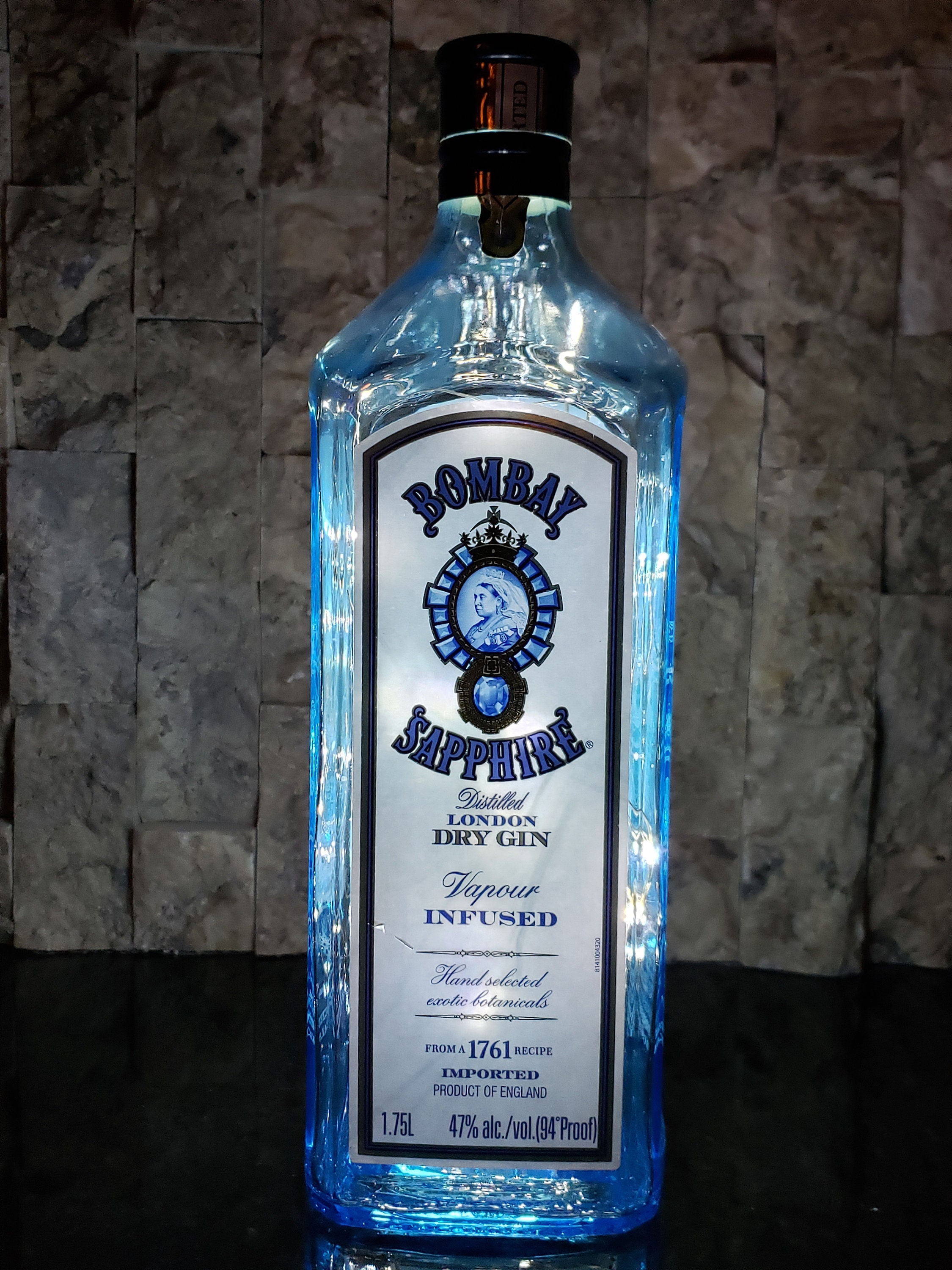 Lighting Home & Living Night Lights Bombay sapphire gin bottle up