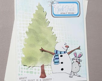 Kerstkaartenset, grappige doe-het-zelf set van 6