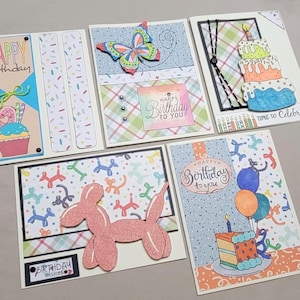 Birthday Card Kit DIY Set of 5