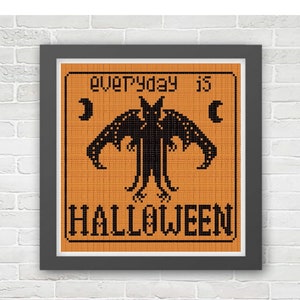 Every Day is Halloween Cross Stitch Pattern PDF image 1