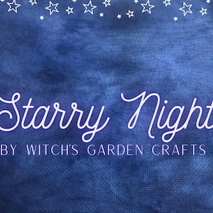 Starry Night  Hand-dyed Artisan AIDA and evenweave