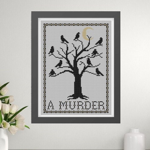 A Murder of Crows Cross Stitch Pattern