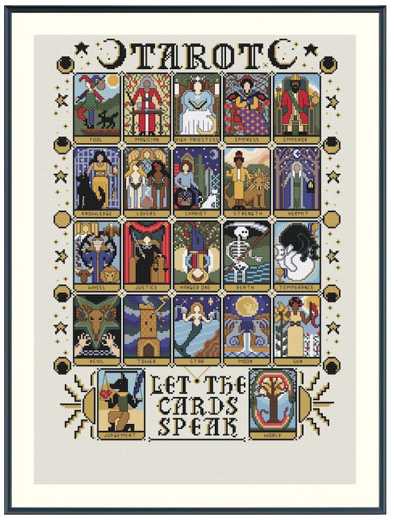 Tarot Major Arcana Cards Stitchalong Cross Stitch Pattern