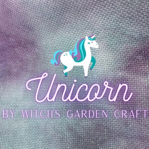 Sparkly Unicorn  Opalescent 14-Count Hand-dyed Artisan AIDA