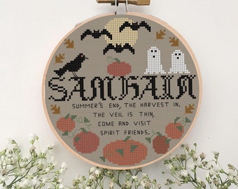 Samhain Halloween 6" Hoop Cross Stitch Pattern