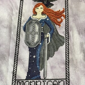 Morrigan Morrigu the Morrigan Goddess Modern Sampler Cross Stitch ...