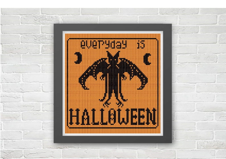 Every Day is Halloween Cross Stitch Pattern PDF image 1