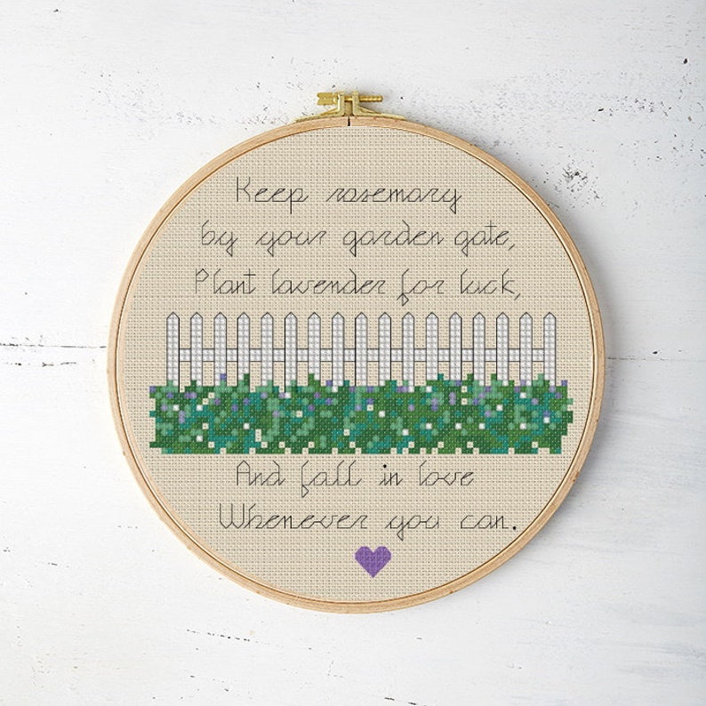 Keep Rosemary by Your Garden Gate Practical Magic Cross Stitch Etsy