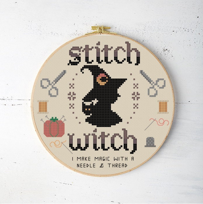 Night Witch cross stitch kit