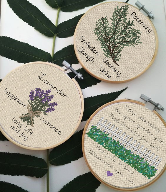 Keep Rosemary by Your Garden Gate Practical Magic Cross Stitch Etsy