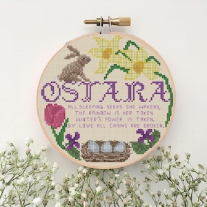 Ostara 6" Hoop Cross Stitch Pattern image 1