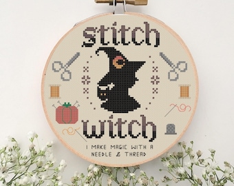 Stitch Witch 15 cm Stickrahmen PDF Kreuzstichmuster