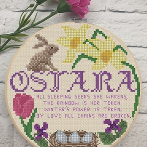 Ostara 6" Hoop Cross Stitch Pattern image 2