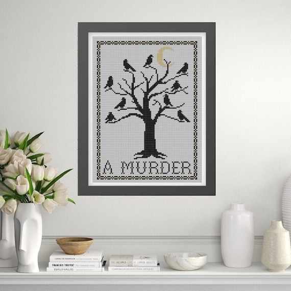 A Murder of Crows Cross Stitch Pattern