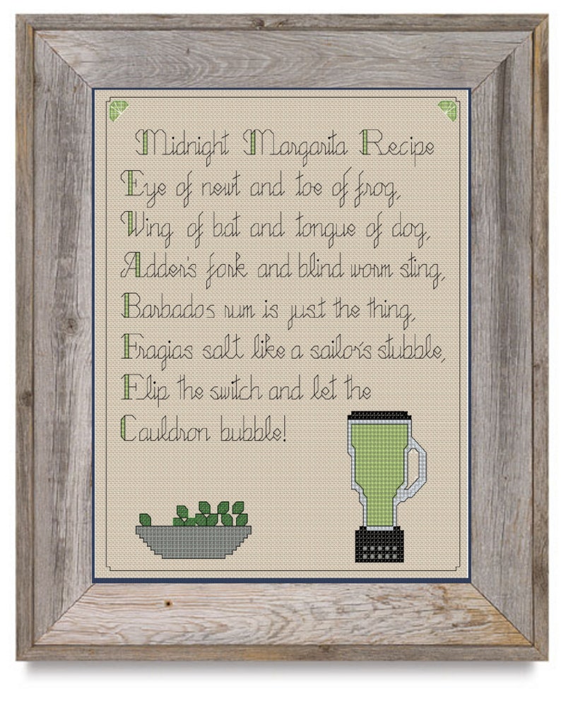Midnight Margarita Practical Magic Cross Stitch PDF Pattern Etsy