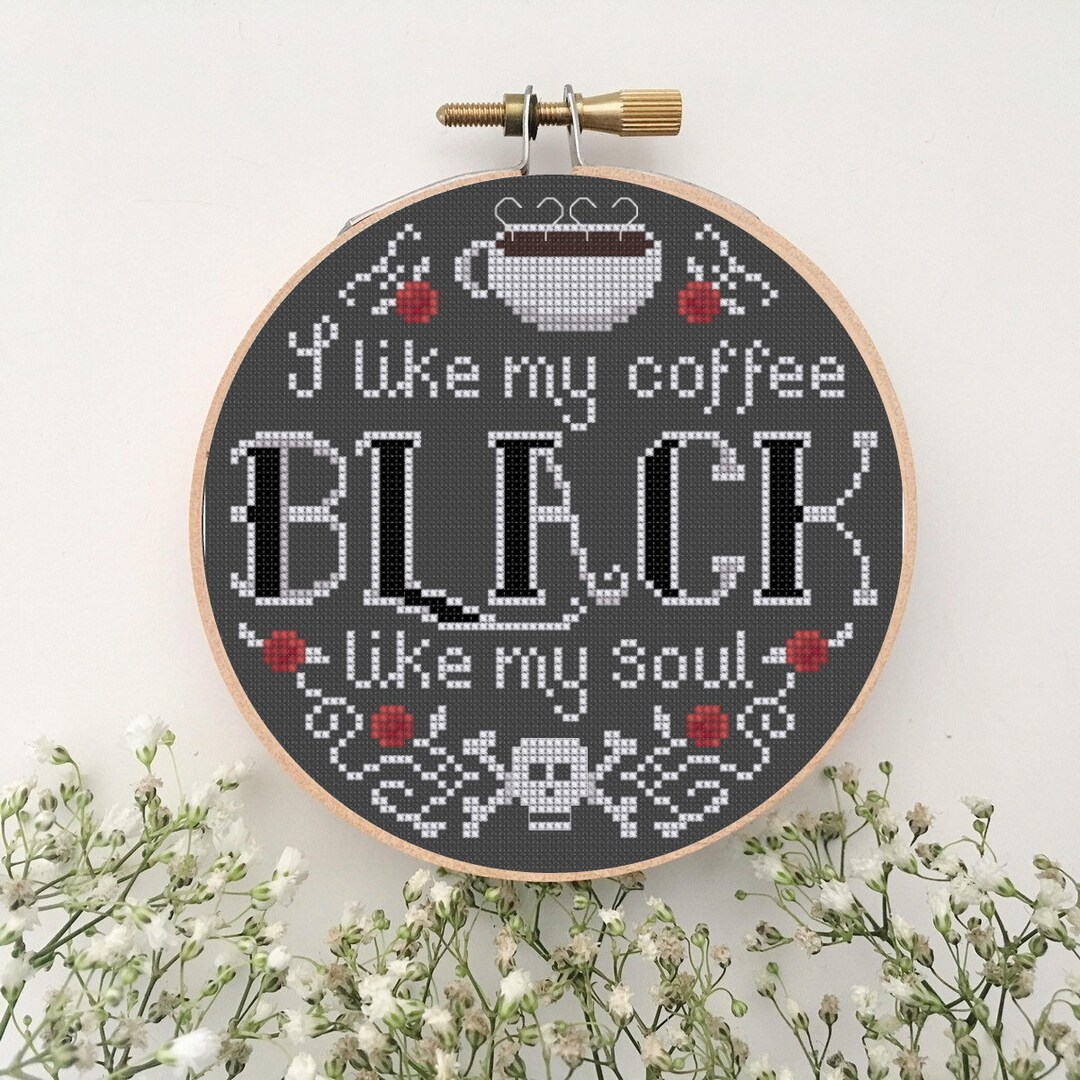 Coffee Black Soul Cross Stitch Pattern (PDF Pattern) - Etsy