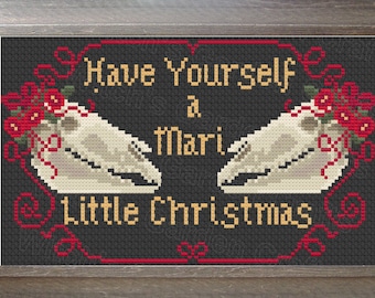 Mari Lwyd Christmas Cross Stitch Pattern (PDF)