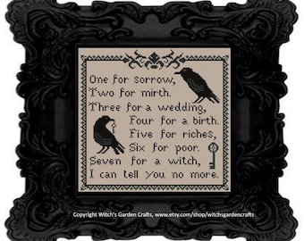 Counting Crows Cross Stitch Pattern PDF