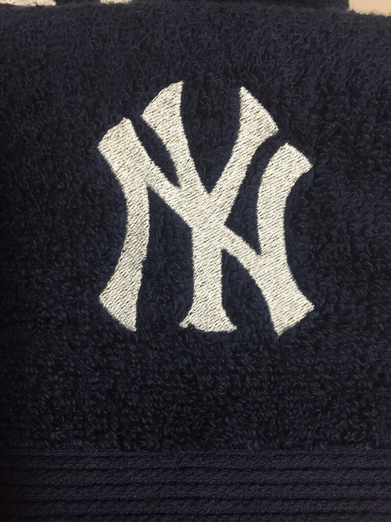 New York Yankees Towel Set, Yankees Bath Towel, Yankees Hand Towel, Decorator Bathroom Decor
