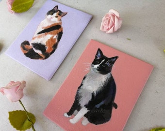 Custom Pet Portrait, Original Oil Painting on Canvas, Unique Gift