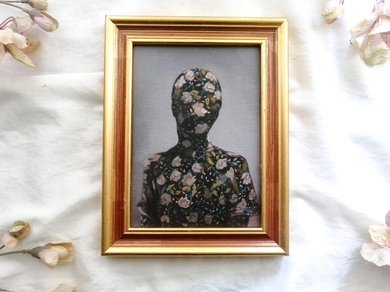 Dark Moody oil painting in Golden frame