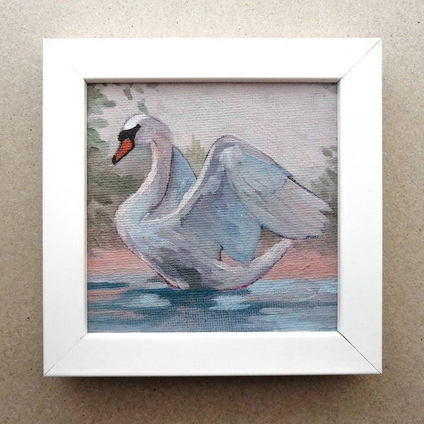 Swan Painting - Etsy