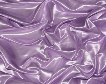 Lavender Charmeuse Satin Fabric by the Yard and Wholesale Bolt | 60&quot; Wide | Charmeuse Fabrics | Charmeuse Satin  Bridal Wedding Satin Fabric