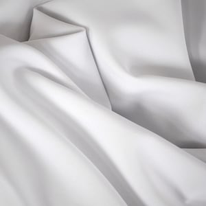 White Gabardine Fabric | Sold by the Yard x 60" Wide | Polyester Gabardine Suiting is a Fine Woven Heavy Polyester with Linear Stripes